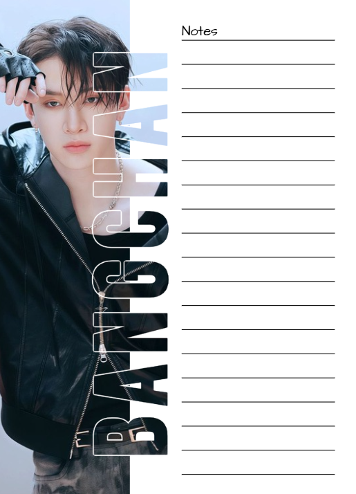 Bang Chan Notepad - Named