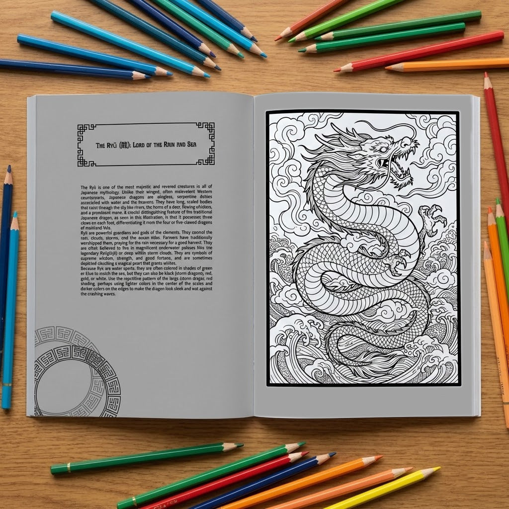 Yokai - Japanese Colouring Book