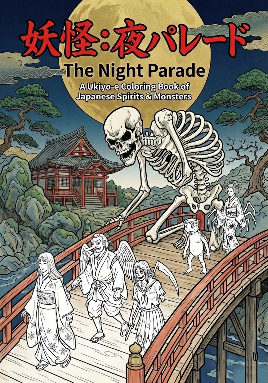 Yokai - Japanese Colouring Book
