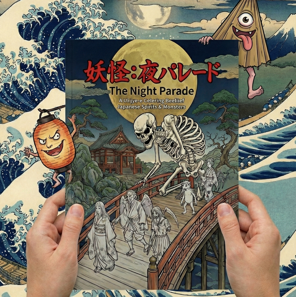 Yokai - Japanese Colouring Book